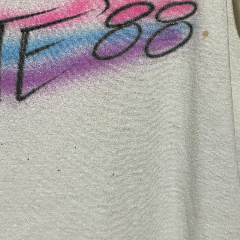 Vintage 80s Airbrush Tank Top Graffiti T shirt Senior Graduation Tee - Picture 5 of 10